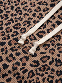 Ribbed Leopard Print Contrast Collar Zip Hoodie 100100044377034 47 Affordable Fashion Under $100 Jerry's Apparel 