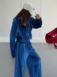 Zip Up Long Sleeve Top and Pants Set 100100041239879 73 Affordable Fashion Under $100 Jerry's Apparel 