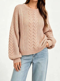 Chunky Cable Knit Round Neck Sweater 100100799141742 47 Affordable Fashion Under $100 Jerry's Apparel 