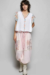 POL V-Neck Floral Ruffle Sleeve Blouse 100100409141709 62 Affordable Fashion Under $100 Jerry's Apparel 