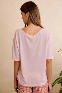 BiBi Solid Jersey Relaxed Fit Short Sleeves Pocket Top 100100500271339 29 Affordable Fashion Under $100 Jerry's Apparel 