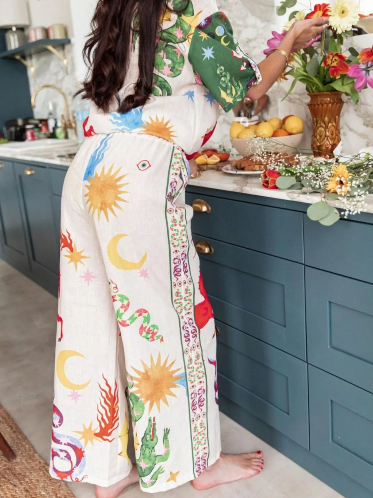 Printed Half Sleeve Shirt and Pants Set