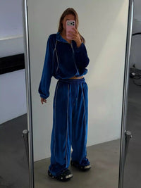 Zip Up Long Sleeve Top and Pants Set 100100041239879 73 Affordable Fashion Under $100 Jerry's Apparel 
