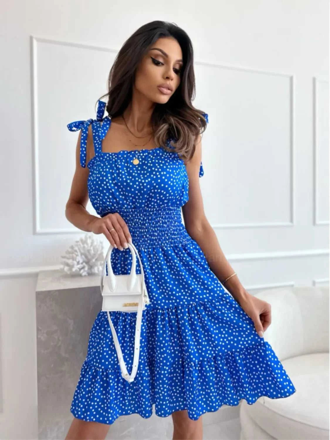Polka Dot Square Neck Mini Cami Dress 100100988333377 31 Affordable Fashion Under $100 Jerry's Apparel 