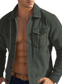 Men's Full Size Corduroy Button Up Casual Jacket Plus Size 100400073083215 54 Affordable Fashion Under $100 Jerry's Apparel 