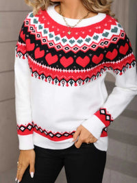 Valentine's Day Heart Pattern Knitted Sweater 100100255476556 52 Affordable Fashion Under $100 Jerry's Apparel 