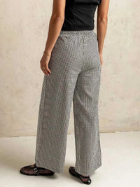 Gingham Print Wide Leg Casual Pants 100100684069548 30 Affordable Fashion Under $100 Jerry's Apparel 