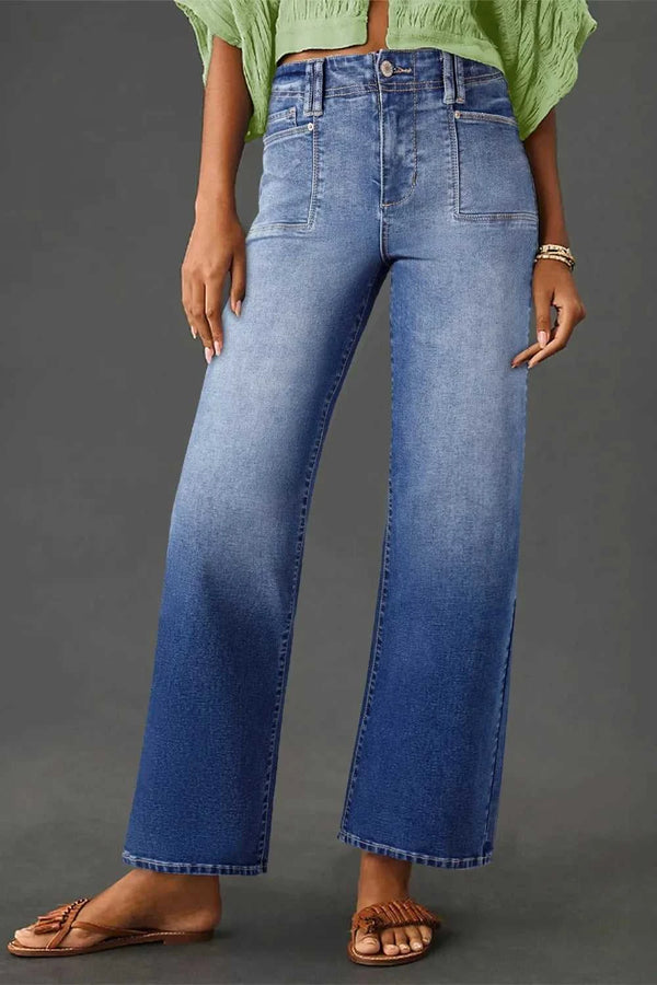 High-Waisted Wide-Leg Vintage Wash Jeans 100100044861087 64 Affordable Fashion Under $100 Jerry's Apparel 