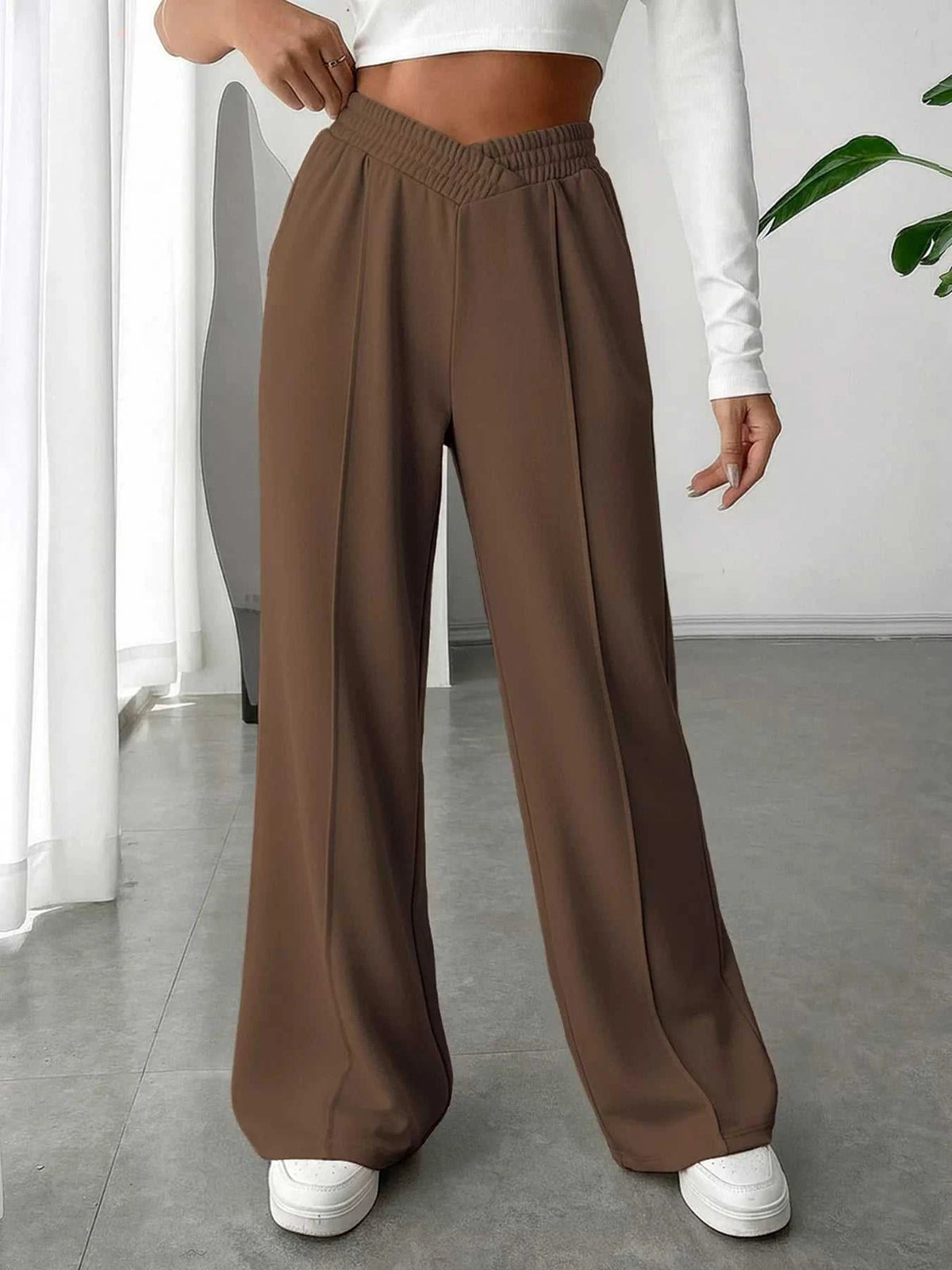 Wide Leg High Waist Pants 100100422231982 34 Affordable Fashion Under $100 Jerry's Apparel 