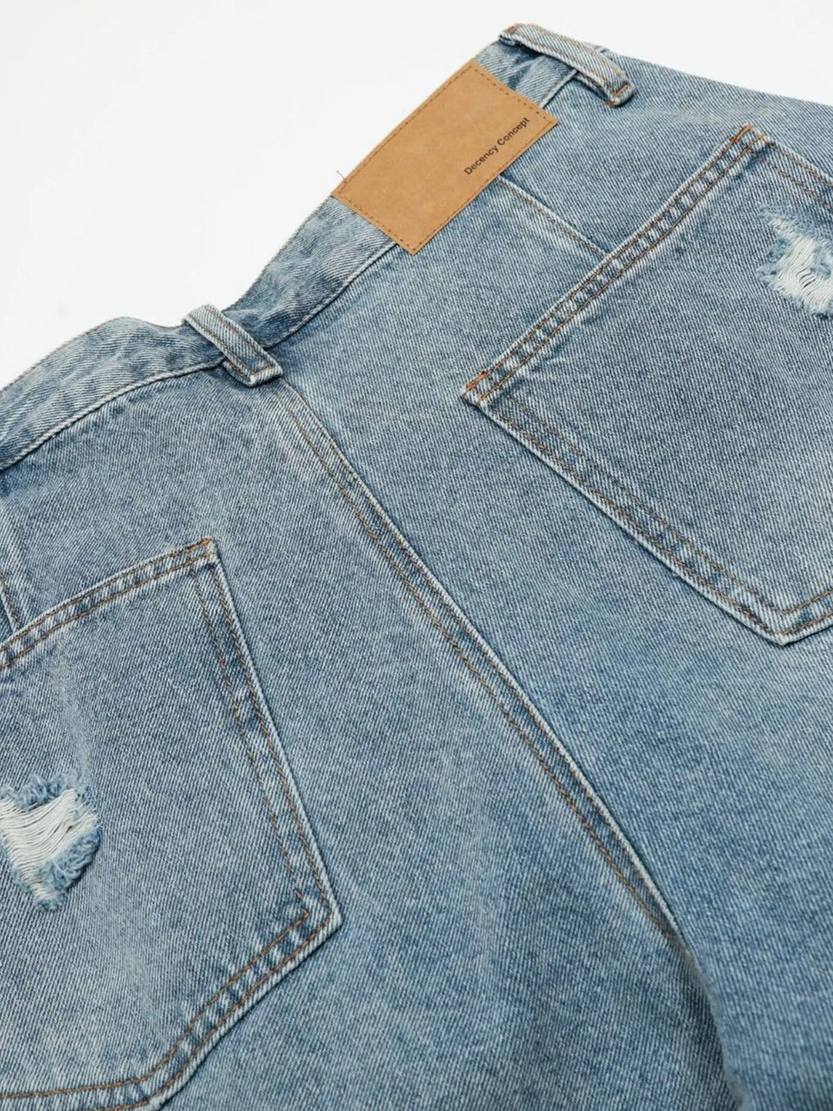 Men's Oversized Distressed Demin Shorts
