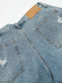 Men's Oversized Distressed Demin Shorts