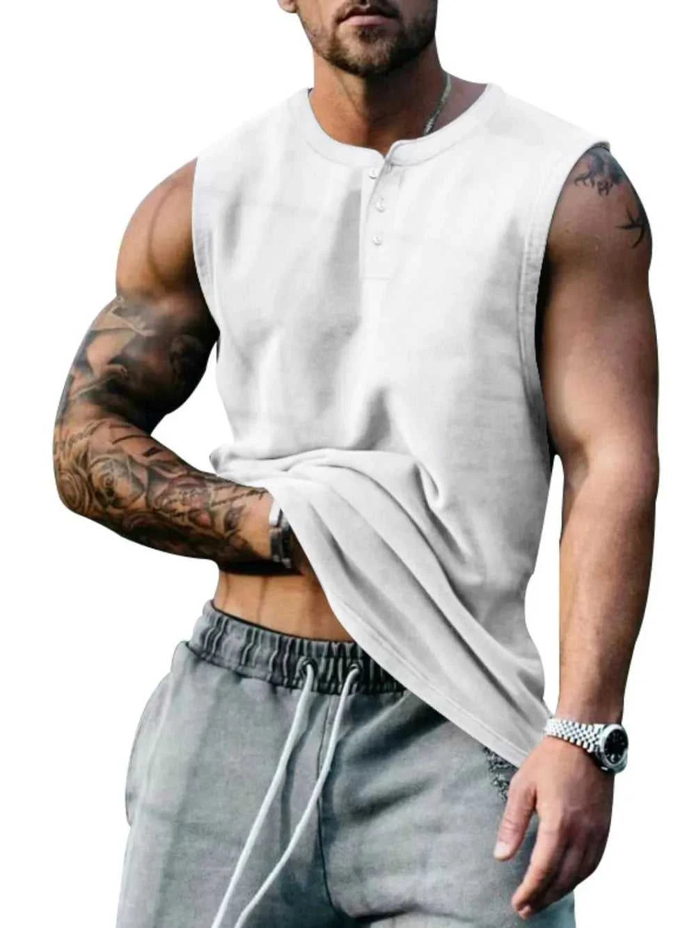 Men's Plus Size Round Neck Tank 100400037071683 42 Affordable Fashion Under $100 Jerry's Apparel 