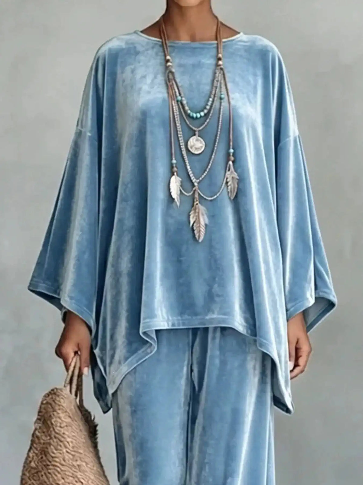Full Size Asymmetrical Top and Wide Leg Pants Set Plus Size 101001927528588 54 Affordable Fashion Under $100 Jerry's Apparel 