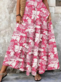 Full Size Printed V-Neck Tiered Maxi Dress Plus Size 100100096069770 30 Affordable Fashion Under $100 Jerry's Apparel 
