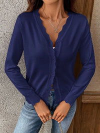 Ribbed Edge Button-Up Knit Cardigan 100100482577968 37 Affordable Fashion Under $100 Jerry's Apparel 