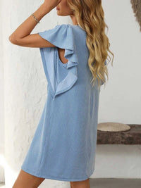 Mandy Ruffled Round Neck Short Sleeve Dress 100100862091074 26 Affordable Fashion Under $100 Jerry's Apparel 
