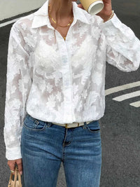 Sheer Floral Button Up Shirt 100100644454116 50 Affordable Fashion Under $100 Jerry's Apparel 