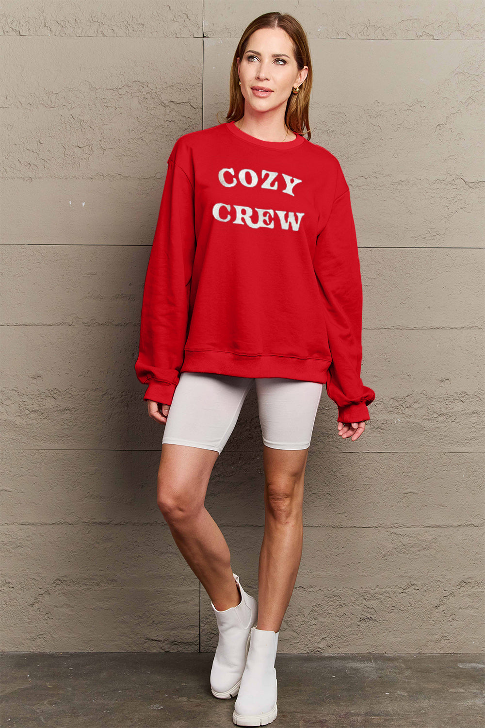 Full Size COZY GREW Graphic Sweatshirt