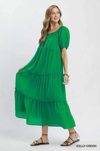 Umgee Textured Tiered Midi Dress 100100410131082 60 Affordable Fashion Under $100 Jerry's Apparel 