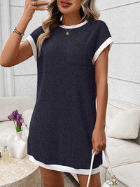 Contrast Trim Ribbed Knit Mini Dress with Pocket 100100281069040 32 Affordable Fashion Under $100 Jerry's Apparel 