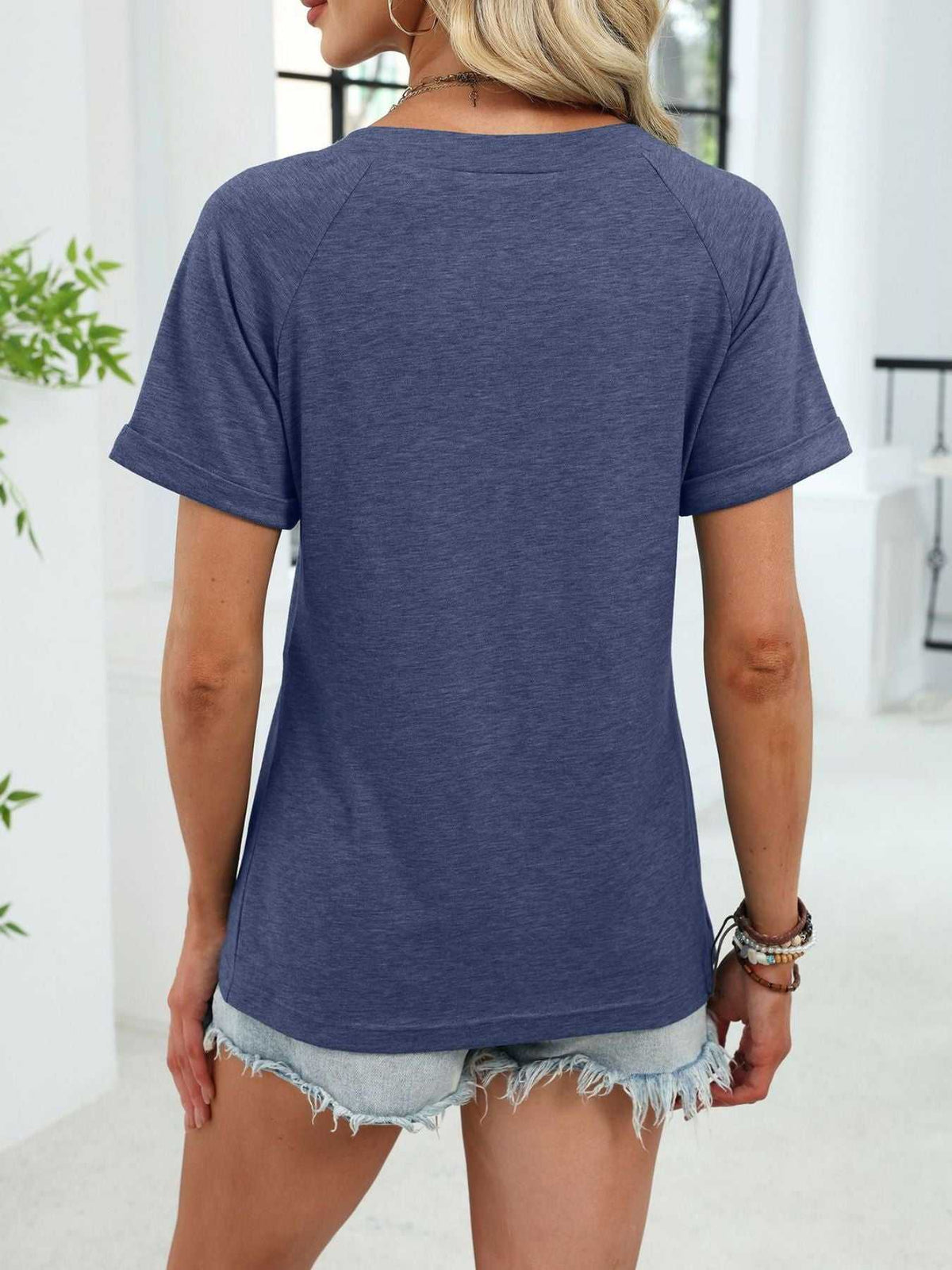 Casual V-Neck Short Sleeve T-Shirt 100100731554922 25 Affordable Fashion Under $100 Jerry's Apparel 