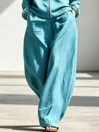 Full Size Zip-Up Jacket and Wide-Leg Pants Set Plus Size 101001541614338 62 Affordable Fashion Under $100 Jerry's Apparel 