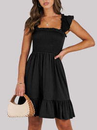 Smocked Ruffle Hem Mini Dress 100100088487178 33 Affordable Fashion Under $100 Jerry's Apparel 