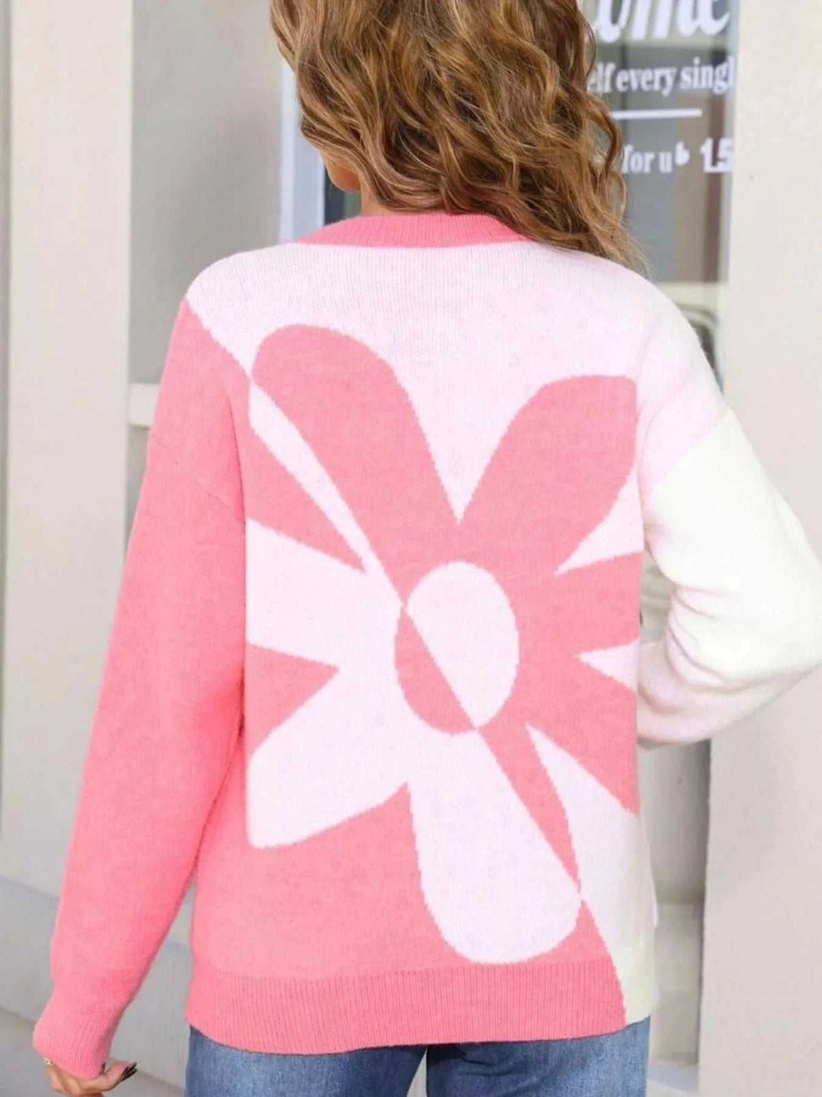 Floral Pattern Color Block Sweater 100100785129013 44 Affordable Fashion Under $100 Jerry's Apparel 