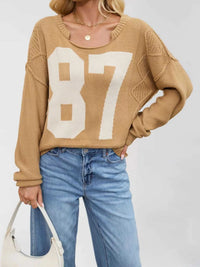 87 Number Cable-Knit Sweater 100100339024301 49 Affordable Fashion Under $100 Jerry's Apparel 