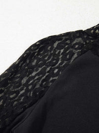 Leopard Mesh Patchwork Knit Long Sleeve Top 100100593433336 22 Affordable Fashion Under $100 Jerry's Apparel 