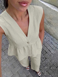 One Button Top and Wide Leg Pants Set 100100324141111 44 Affordable Fashion Under $100 Jerry's Apparel 