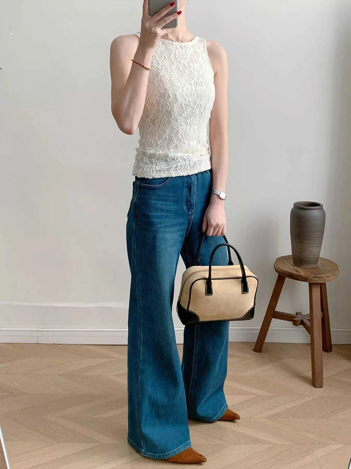 Lace Round Neck Long Sleeve Top 100100846416323 30 Affordable Fashion Under $100 Jerry's Apparel 