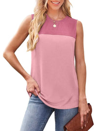 Color Block Round Neck Tank 100100795101366 16 Affordable Fashion Under $100 Jerry's Apparel 