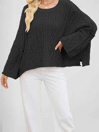 Cozy Cable Knit Drop Shoulder Oversize Sweater 100100624511651 49 Affordable Fashion Under $100 Jerry's Apparel 