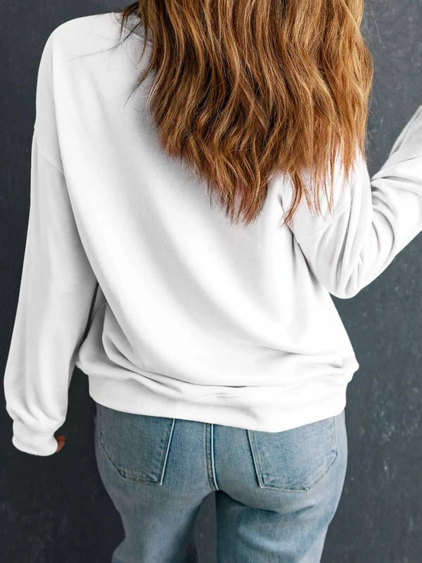 Halloween Pumpkin Bow Graphic Drop Shoulder Sweatshirt 100100019728115 40 Affordable Fashion Under $100 Jerry's Apparel 