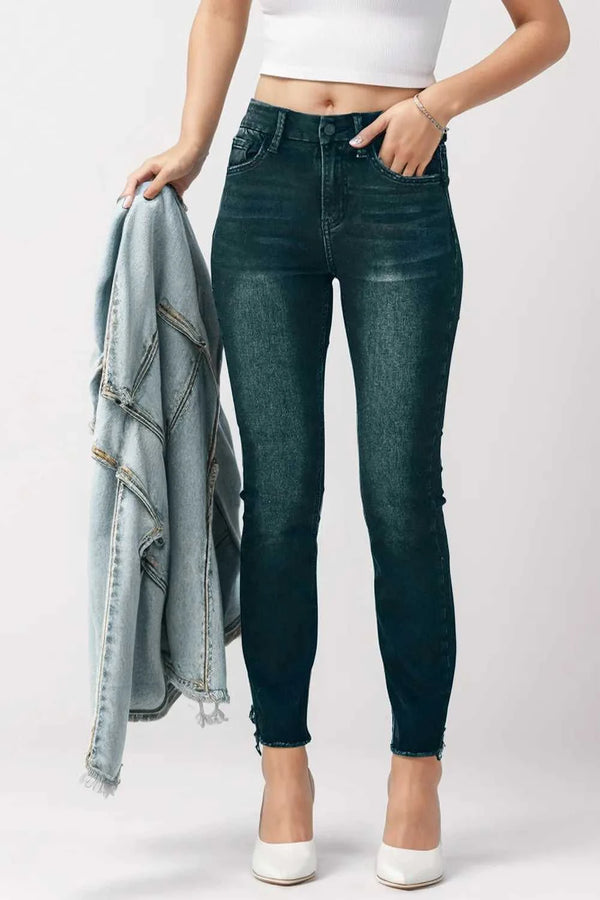 Mid-Rise Waist Skinny Jeans with Pockets 100100442969797 38 Affordable Fashion Under $100 Jerry's Apparel 