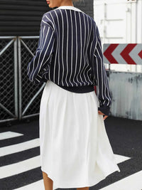 Stripe Contrast Collar Long Sleeve Knit Top 100100552981429 50 Affordable Fashion Under $100 Jerry's Apparel 