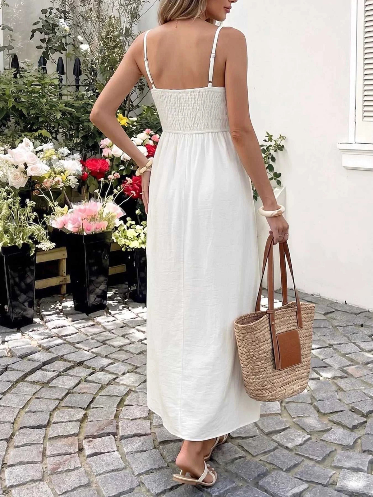 Lace V-Neck Flowy Maxi Dress 100100408001813 45 Affordable Fashion Under $100 Jerry's Apparel 