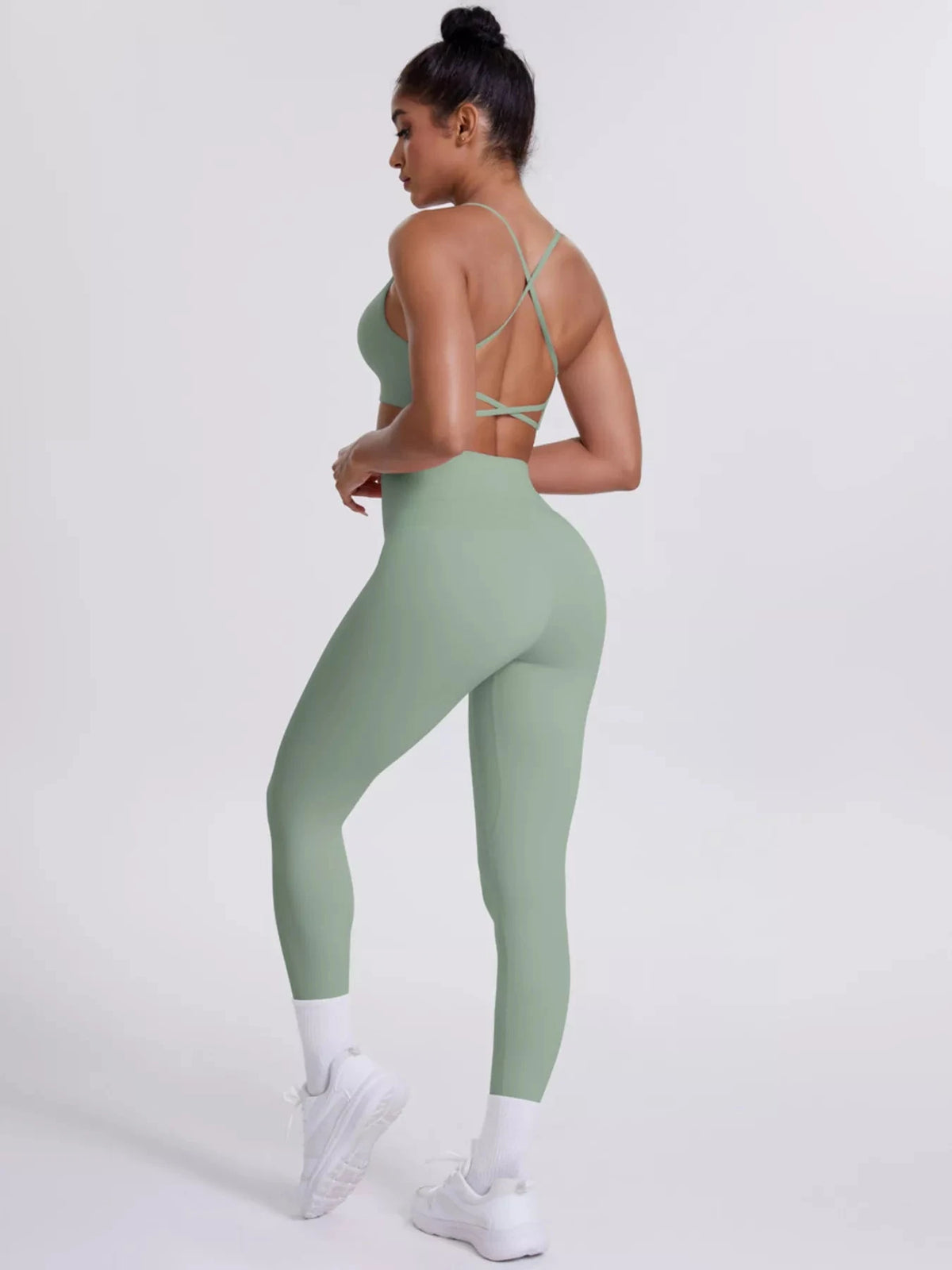 Criss-Cross Back Cami and Leggings Active Set 101006319091881 80 Affordable Fashion Under $100 Jerry's Apparel 
