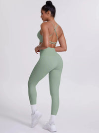 Criss-Cross Back Cami and Leggings Active Set 101006319091881 80 Affordable Fashion Under $100 Jerry's Apparel 