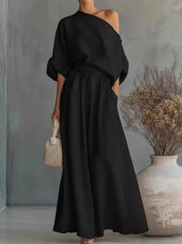 Full Size One Shoulder Top and Wide Leg Pants Set Plus Size 100100608957632 46 Affordable Fashion Under $100 Jerry's Apparel 