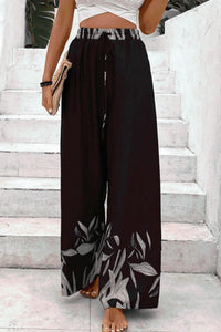 Drawstring High Waist Relax Fit Pants