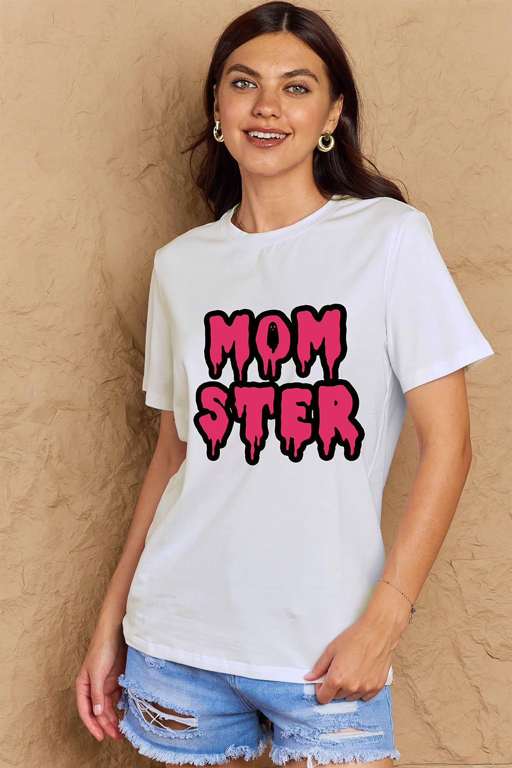 Full Size MOM STER Graphic Cotton T-Shirt