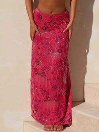 Sequin Embroidered Maxi Skirt 100100873081320 70 Affordable Fashion Under $100 Jerry's Apparel 