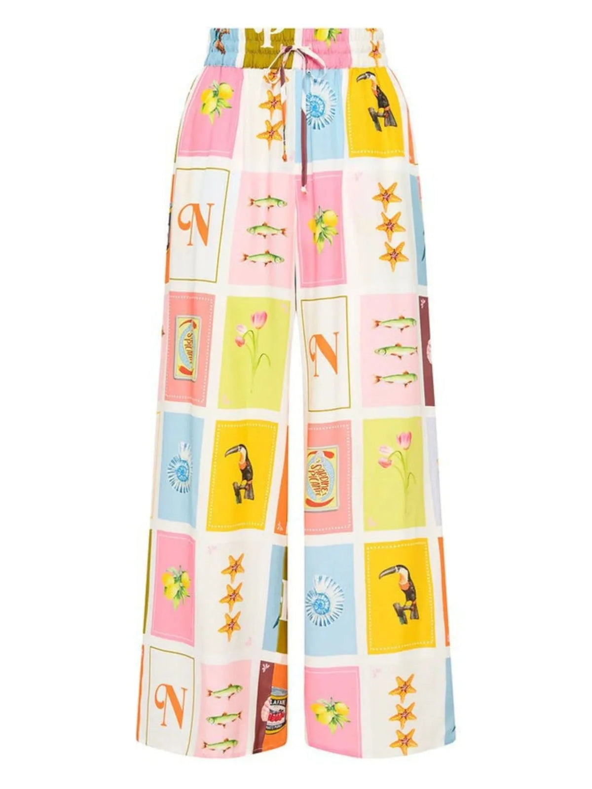 Printed Button Up Shirt and Pants Set
