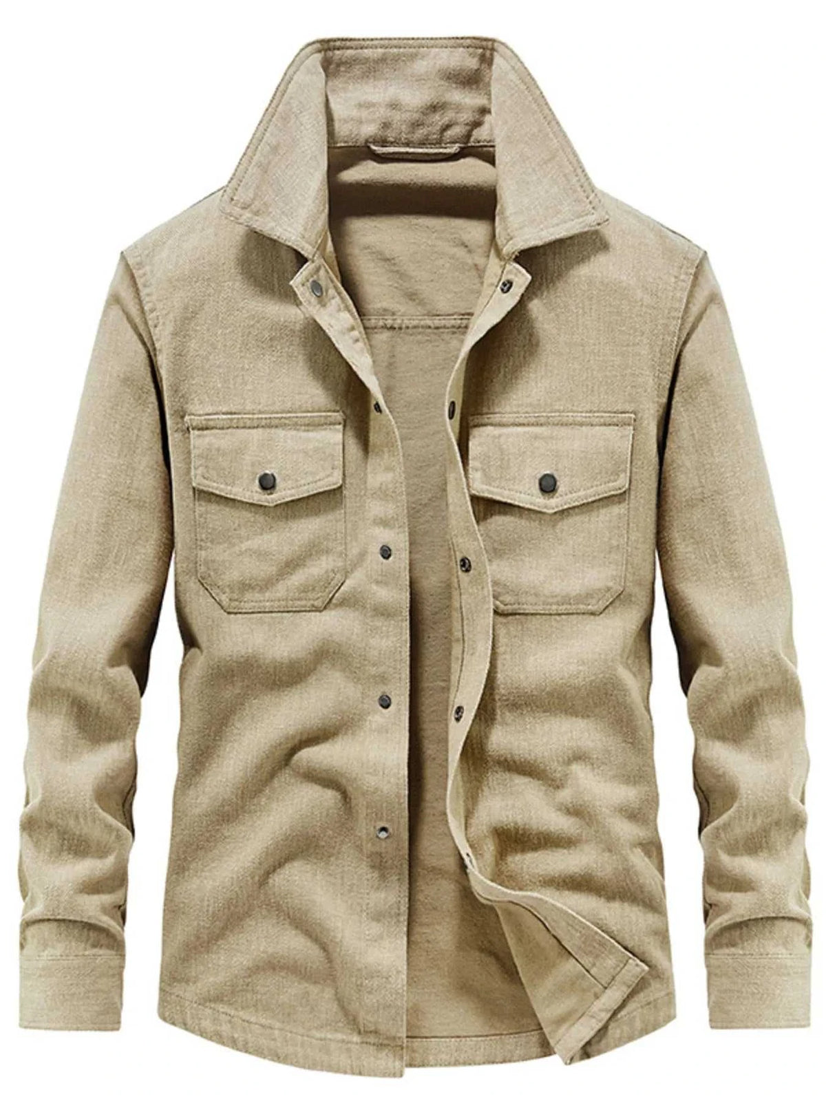 Men's Plus Size Dual Chest Pockets Shacket 100400524201144 100 Fashion Forward Plus Size Clothing Jerry's Apparel 