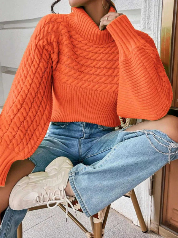 Textured Knit Turtleneck Long Sleeve Sweater 100100565063605 26 Affordable Fashion Under $100 Jerry's Apparel 