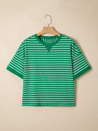 Striped Short Sleeve Relaxed-Fit T-Shirt 100100681651130 29 Affordable Fashion Under $100 Jerry's Apparel 