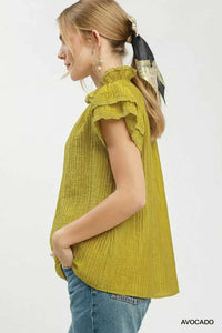 Umgee Lace Trim Ruffle Top 100100924601111 51 Affordable Fashion Under $100 Jerry's Apparel 