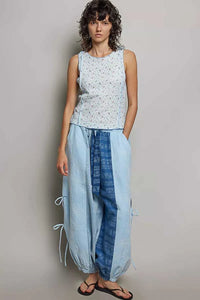POL Seam detail Floral Round Neck Ribbed Tank 100100292361454 41 Affordable Fashion Under $100 Jerry's Apparel 